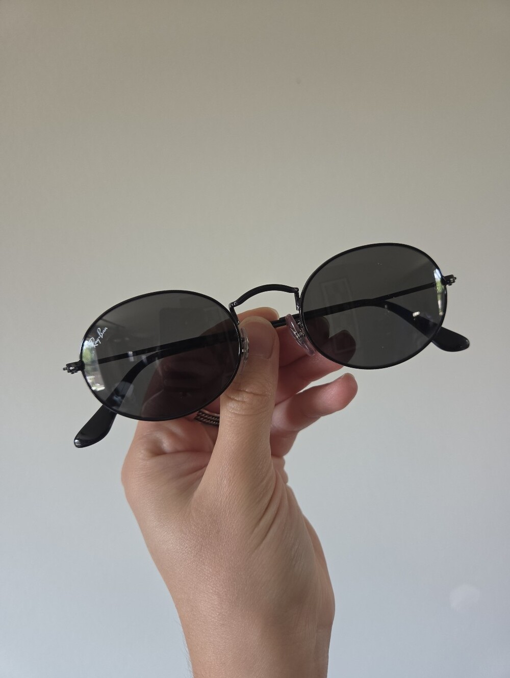 Ray-Ban Oval Metal RB3547 Polished Black frame with Dark Gray lenses Sunglasses - Picture 2 of 9